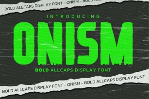 Onism - Unique Display Brush Font Download