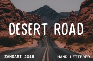 Desert Road hand-drawn font Font Download
