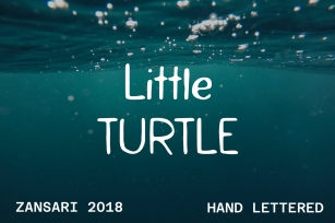 Little turtle hand painted font Font Download