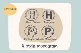 Wheels Set Monogram Font Download