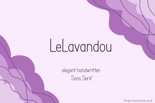 LeLavandou elegant hand drawn Sans Serif Font Download