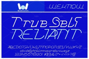 True Self Reliant font Font Download