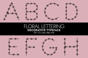 Floral Lettering Font Download