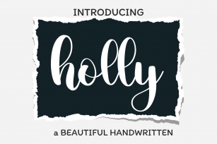 Holly a beautiful script Font Download