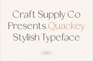 Quackey - Stylish Typeface Font Download