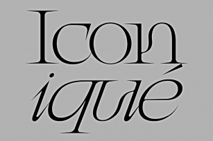 Iconique Serif Italic Font Download