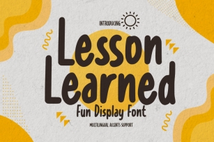 Lesson Learned Font Download