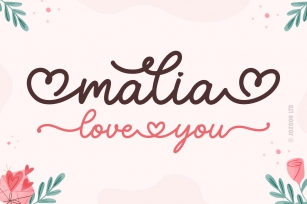 Malia Love You Font Download