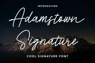 AdamstownSignature Font Download
