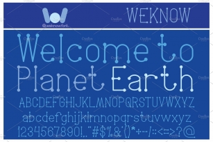 welcome to planet earth font Font Download