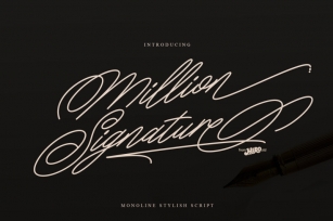 Million Signature - Monoline Script Font Download