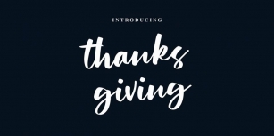 Thanks Giving Font Download