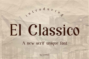 El Classico Font Download