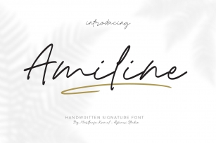 Amiline Handwritten Signature Font Download