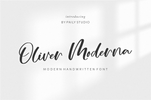 Oliver Moderna is a Modern Handwritten Font Download