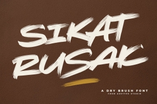 Sikat Rusak • A Dry Brush Font Download