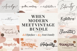 When Modern Meet Vintage Font Bundle Font Download