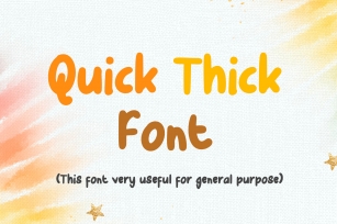 Quick Thick Font Download