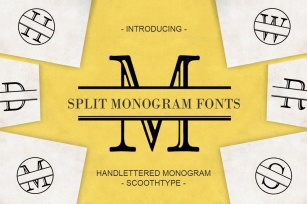 Split Letter Monogram Font Download