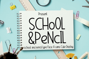 School and Pencil Font Download
