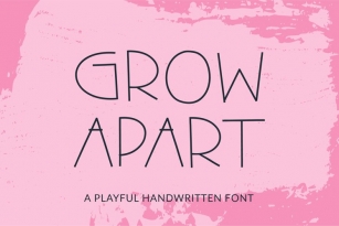 Grow Apart Font Download