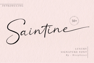 Saintine Signature Font Font Download