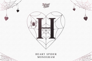 Heart Spider Monogram Font Download
