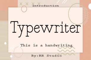 Typewriter Font Download