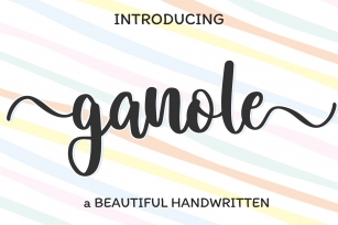 Ganole a script with swashes Font Download