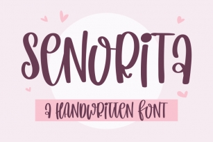 Senorita - A handwritten font Font Download
