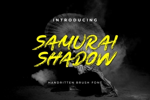 Samurai Shadow Brush Handwritten Fon Font Download