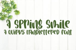 A Spring Smile Font Download