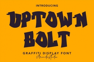 Uptown Bolt - Graffity Font Font Download