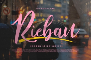 Rieban | Modern Style Script Font Download