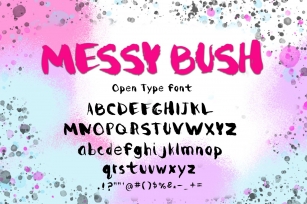 Messy Brush Brush open type Font Download