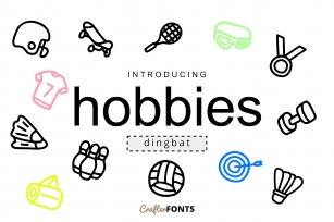 Hobbies Doodle Dingbat Font Download