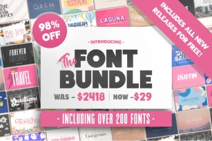The HUGE Font Bundle (250+ Fonts) Font Download