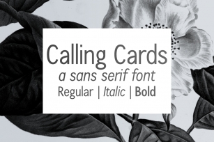 Calling Cards Font Download