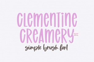 CLEMENTINE CREAMERY Brush Font Font Download