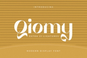 Qiomy - Modern Display Font Font Download