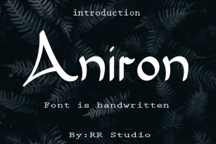 Aniron Font Download