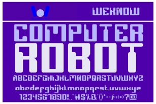 Computer Robot Font Download