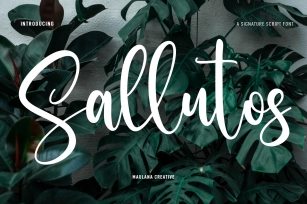 Sallutos Signature Script Font Font Download