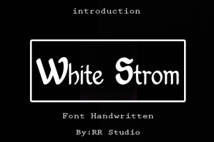 White Strom Font Download