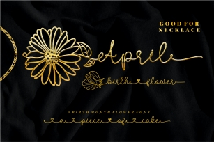 April Birth Flower Font Download