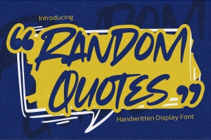Random Quotes Font Download