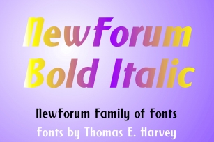 New Forum Bold Italic Font Download