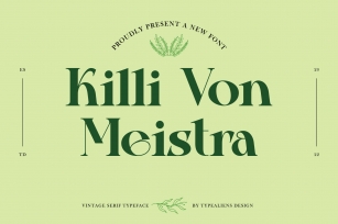 Killi Von Meistra Font Download