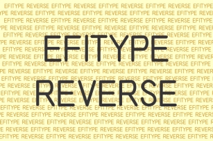 Efitype Reverse Font Download