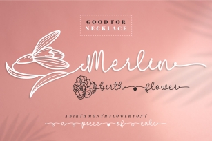 Merlin Birth Flower Font Download